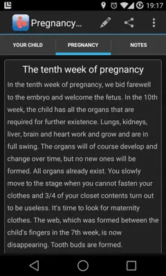 Pregnancy Assistant android App screenshot 1